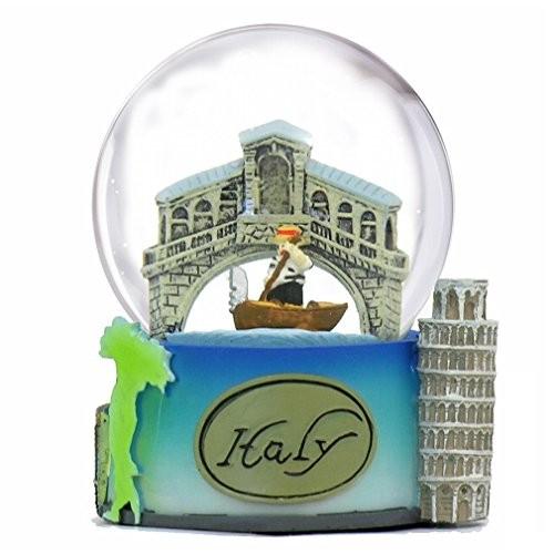 即日配送 スノーグローブ 雪 置物 CP-ITSG Italy Snow Globe of Rome， Pisa and Venice. (3.5 Inches Tall)， 65mm It