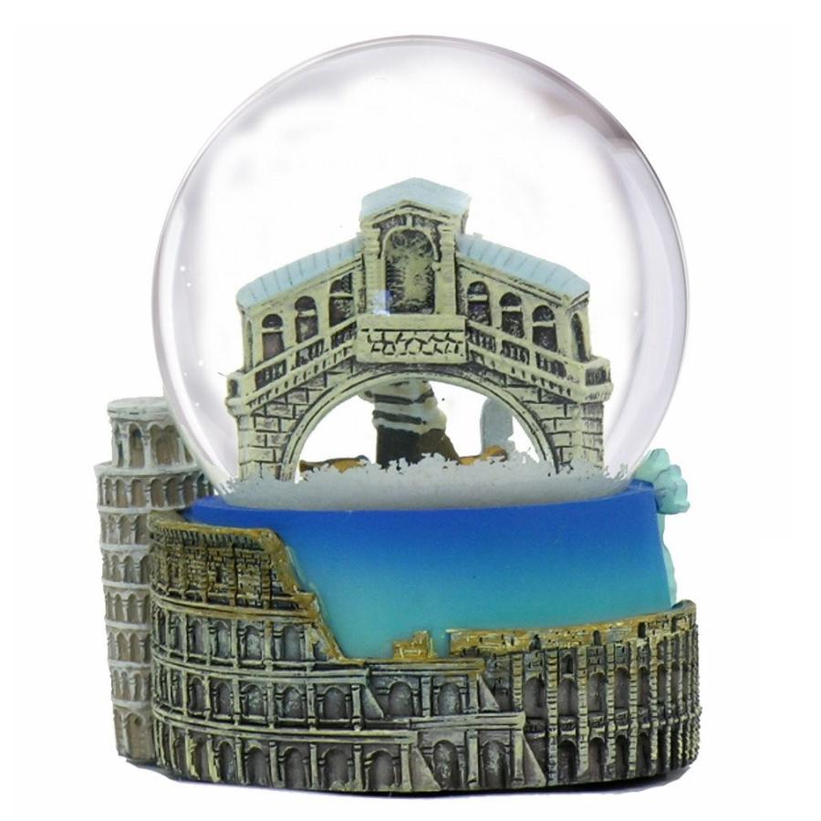 即日配送 スノーグローブ 雪 置物 CP-ITSG Italy Snow Globe of Rome， Pisa and Venice. (3.5 Inches Tall)， 65mm It