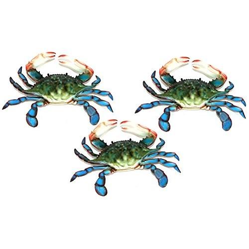 壁飾り インテリア タペストリー 6CRABA10SETOF3 Charlotte International 6 inch Maryland Blue Crab
