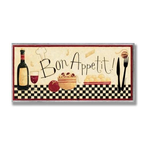 壁飾り インテリア タペストリー KWP-939 Stupell Home D?cor Bon Appetit Kitchen Wall Plaque， 7 x