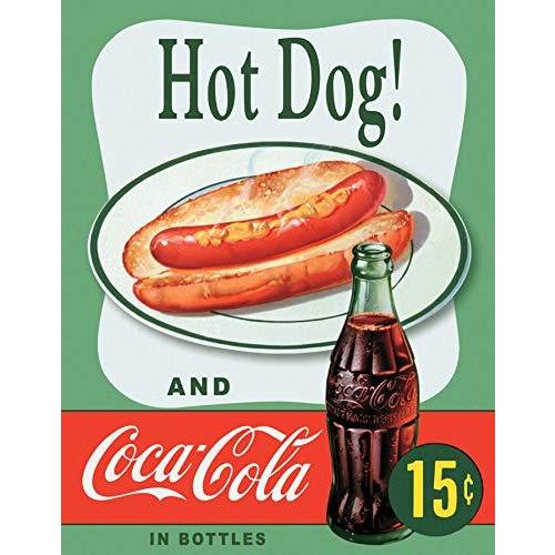 壁飾り インテリア タペストリー TSN1048 Desperate Enterprises Tin Signs 1048 Coke Hot Dog