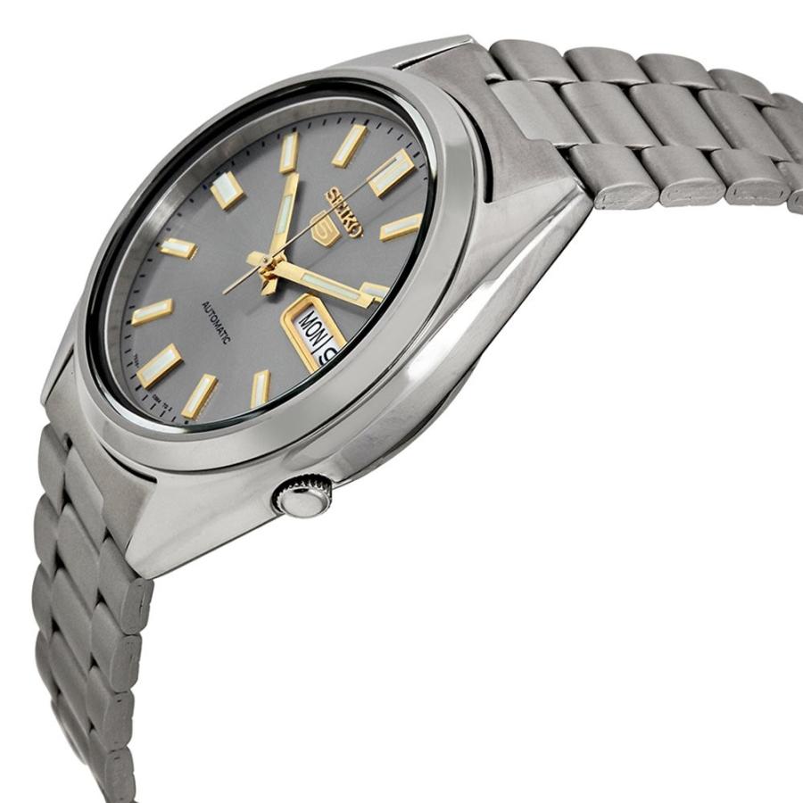 腕時計 セイコー メンズ SNXS75 Seiko 5 Men's SNXS75 Automatic Grey Dial Stainless-Steel Bracelet Watcの画像