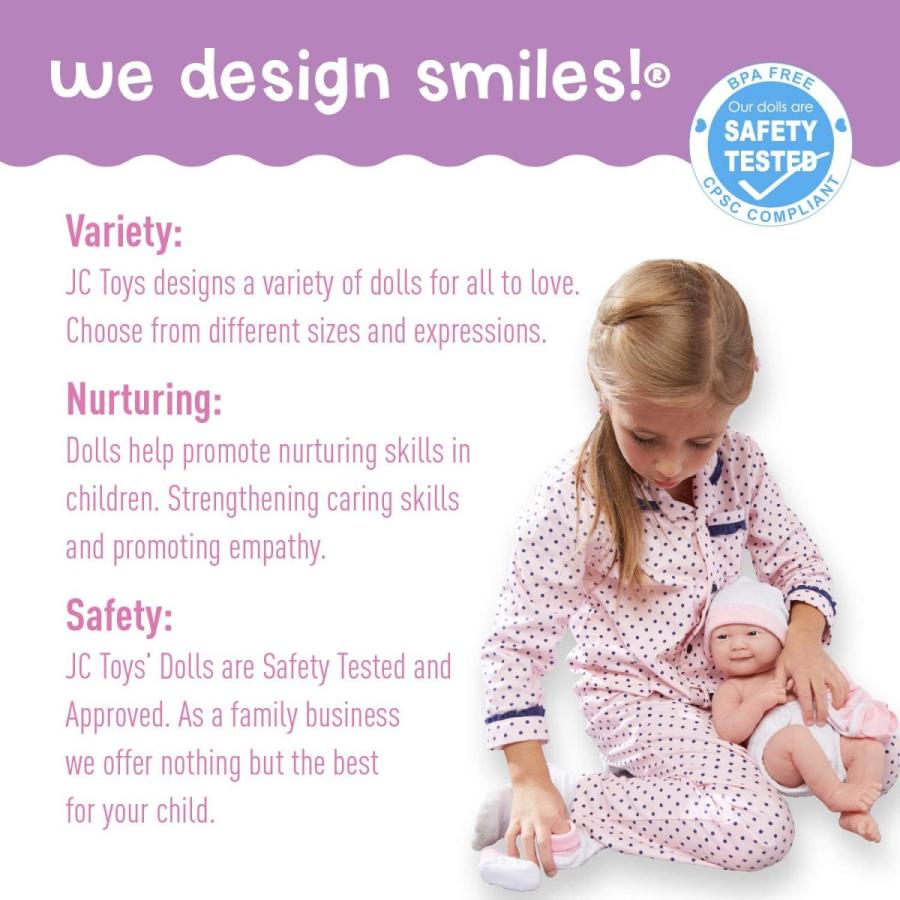 ジェーシートイズ 赤ちゃん おままごと 18543_A 8 piece Layette Baby Doll Gift Set | JC Toys - L_3