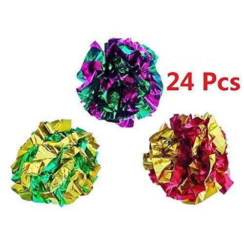 猫おもちゃ ネコ ねこ PF-CT002-24PACK PETFAVORITES Original Mylar Crinkle Balls Cat Toys - 24 Pack