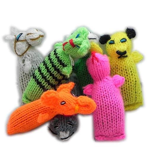 猫おもちゃ ネコ ねこ 4346890373 Barn Yarn Hand Knit Wool Cat Toy, stuffed with Organic Catnip (6 pack