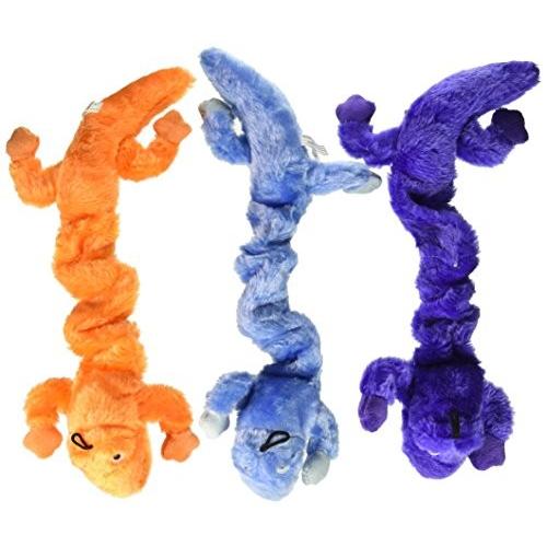 犬おもちゃ ドッグトイ トレーニング 1 Zanies Bungee Geckos 16\" Set of 4 Dog Toy"
