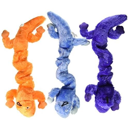 犬おもちゃ ドッグトイ トレーニング 1 Zanies Bungee Geckos 16 Set of 4 Dog Toy