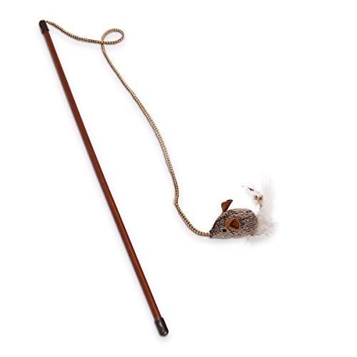 猫おもちゃ ネコ ねこ CT-10514 OurPets Play-N-Squeak Teathered \u0026 Feathered Play Wand Cat Toy, for All