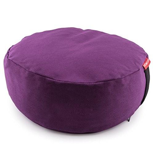 ヨガ フィットネス FBA_PY MBOL-ROUND-13x13-PUR Yoga Meditation Buckwheat Bolster Pillow Cushion_3
