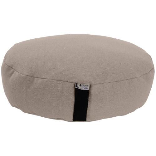 ヨガ フィットネス FBA_20DHN Bean Products Zafu Meditation Cushion, Round, Hemp Natural - Filled With Oの画像