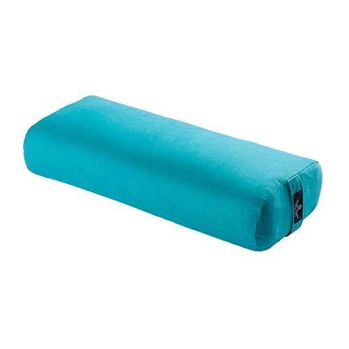 ヨガ フィットネス BO-STNDRD-SOLID-AQUA Hugger Mugger Standard Yoga Bolster - Aqua - Firm Core with a S