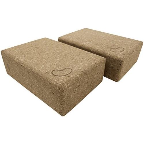 ヨガブロック フィットネス FBA_43CNL-2 Bean Products Yoga Blocks - 2 Pack, Cork, Standard - 3x6x9の画像