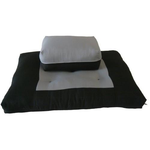 ヨガ フィットネス Z010 D\u0026D Futon Furniture Black/Gray Zabuton Zafu Set, Yoga, Meditation Seat Cushions