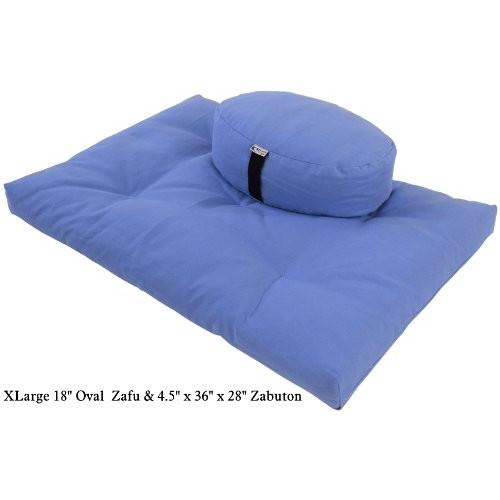 ヨガ フィットネス ZZCOMBO-oval-buckwheat-Natural Bean Products Zafu and Zabuton Meditation Cushion Setの画像