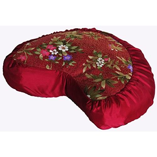 ヨガ フィットネス TS077E5 Boon Decor Meditation Cushion Crescent Zafu - Japanese Silk Print #2