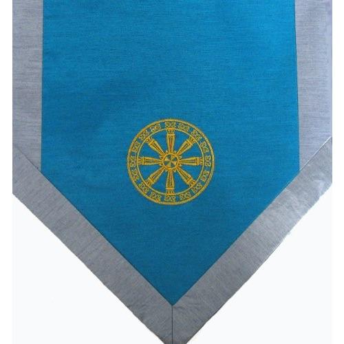 ヨガ フィットネス new Altar Cloth Or Wall Hangings - Embroidered - Wheel of Dharma - Teal