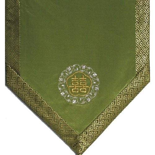 ヨガ フィットネス new Altar Cloth Or Wall Hanging - Embroidered w/Brocade Silk Trims - Double Happines