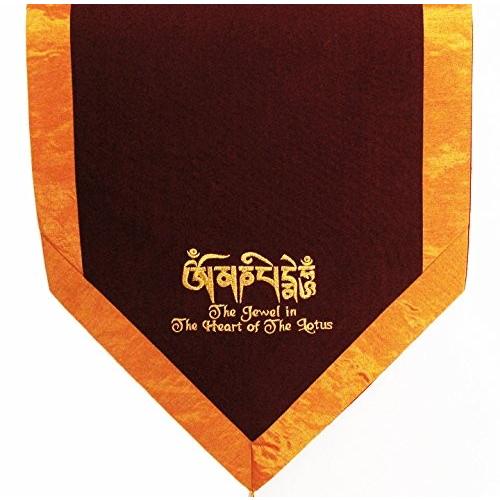 ヨガ フィットネス new Boon Decor Altar Cloth Or Wall Hanging - Embroidered -Tibetan Jewel In The Heart