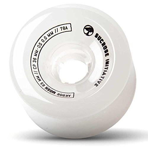 ウィール タイヤ スケボー Arbor - Mosh Fusion Longboard Wheels, Ghost White, 65mm-78a