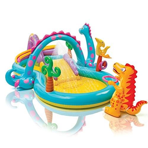 プール ビニールプール ファミリープール 57135EP Intex 11ft x 7.5ft x 44in Dinoland Backyard P