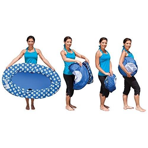フロート プール 水遊び 13700 SwimWays Paddle Paws Spring Float Dog Raft, Large (65 lbs. and Up), Bluの画像