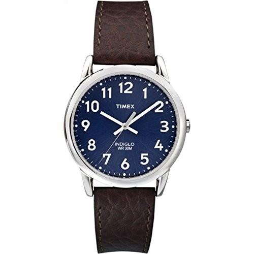 腕時計 タイメックス メンズ T2P319 Timex Mens T2P319 Easy Reader Brown Leather Strap Watch