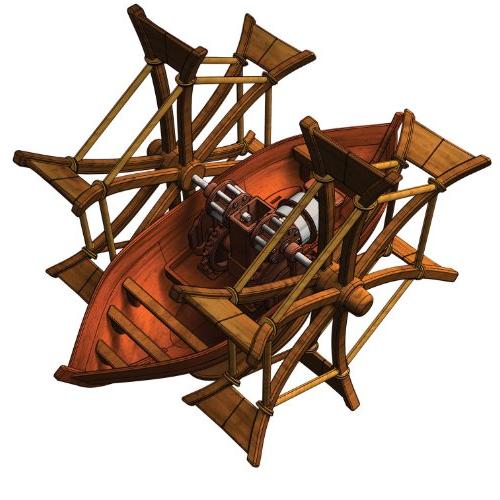 エレンコ ロボット 電子工作 EDU-61007 Edu-Toys Leonardo Da Vinci Paddle Boat