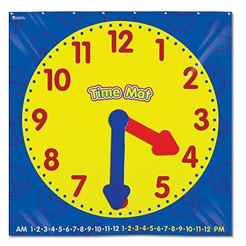 知育玩具 パズル ブロック LER2981 Learning Resources Time Activity Mat， Homeschool， Learning Clock，