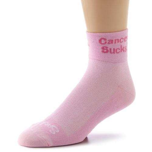 チェーン パーツ 自転車 Csp SockGuy Men's Cancer Sucks Socks, Pink, Sock Size:10-13/Shoe Size: 6-12