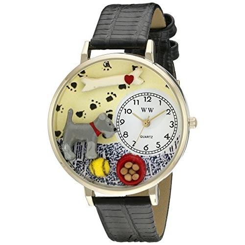 【NEW限定品】 腕時計 気まぐれなかわいい プレゼント WHIMS-G0130066 Whimsical Gifts Schnauzer Watch in Gold L 腕時計