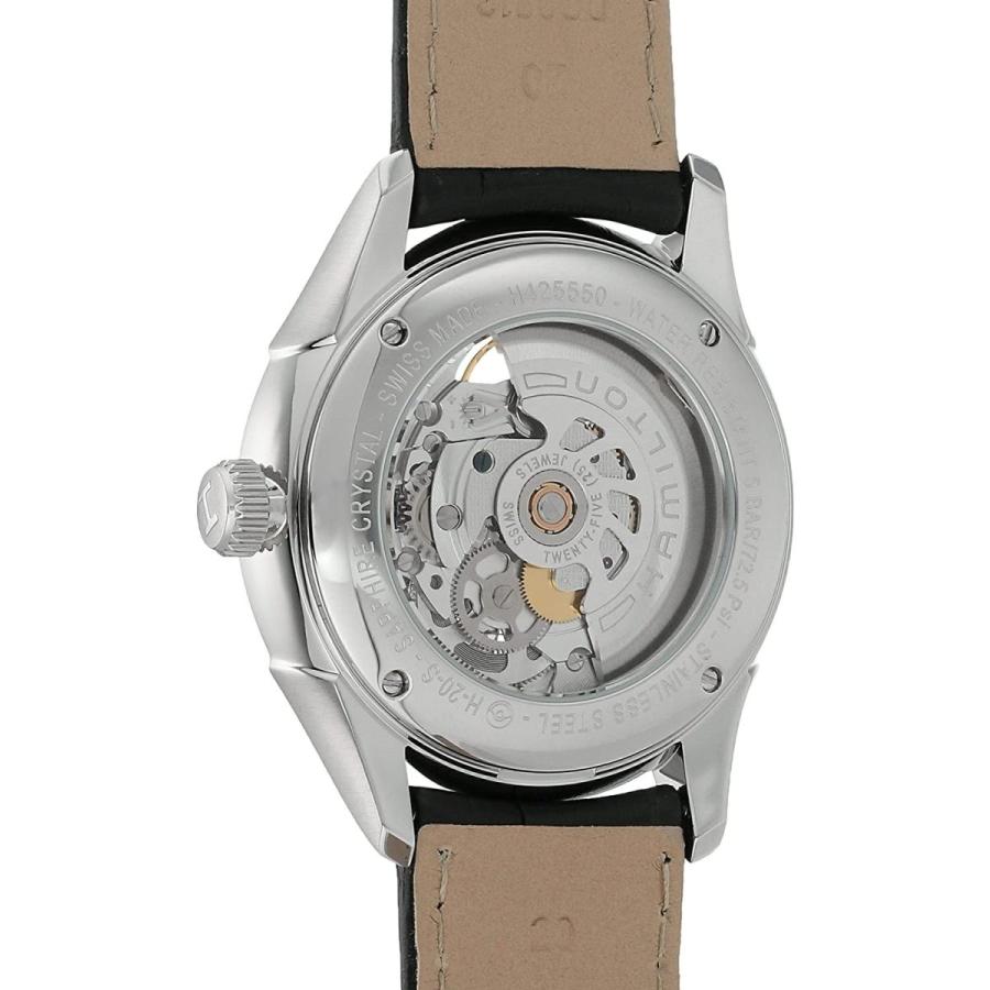 腕時計 ハミルトン メンズ H42555751 Hamilton Men's Automatic Jazzmaster Skeleton Dial Stainless Stee｜maniacs-shop｜02