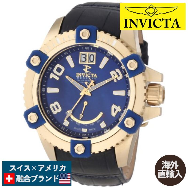腕時計 インヴィクタ インビクタ 1727 Invicta Men's 1727 Arsenal Reserve Blue MOP Dial Black Leath