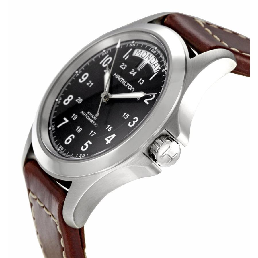 腕時計 ハミルトン メンズ H64455533 Hamilton Khaki King Series Men Automatic Watch with Black Dial Aの画像
