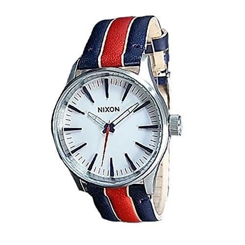 腕時計 ニクソン アメリカ A3771854-00 NIXON Sentry 38 Leather White/Stripes Watch A3771854-00 Stainl