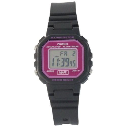 腕時計 カシオ レディース LA20WH-4ACF Casio Women's LA20WH-4ACF Classic Digital Black and Pink Resin