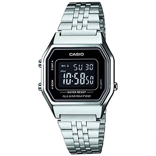 腕時計 カシオ レディース LA680WEA-1EF Casio Women's plastica Quartz Watch with Stainless Steel Stra
