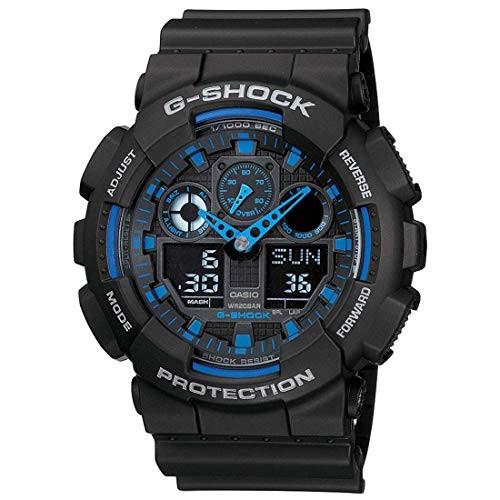 腕時計 カシオ メンズ GA-100-1A2DR (G271) Casio G-Shock GA100-1A2 Ana-Digi Speed Indicator Black Dial｜maniacs-shop