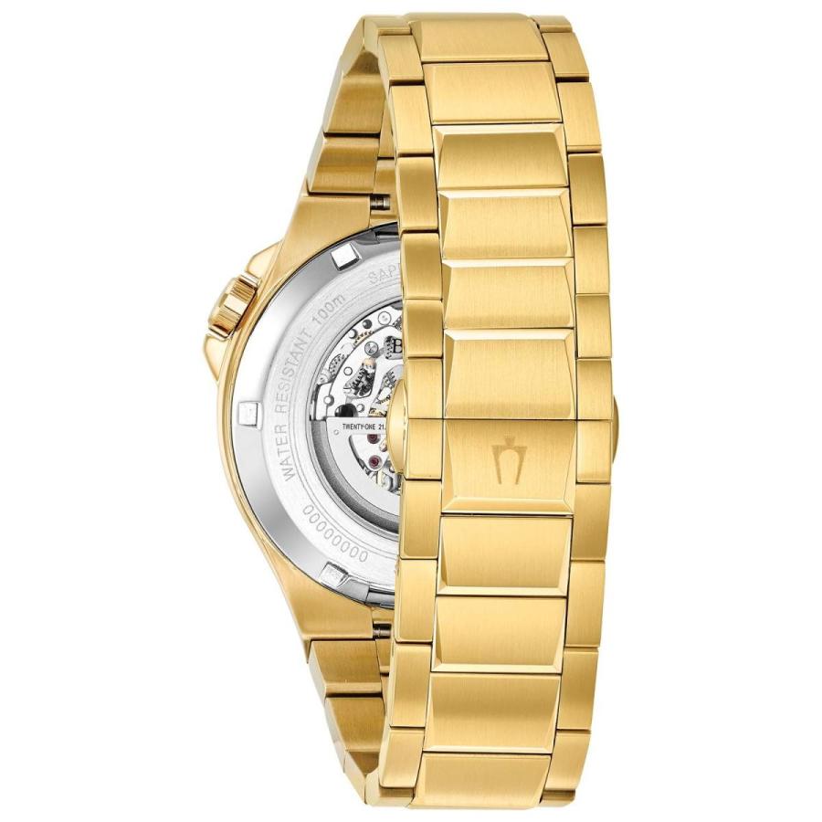 腕時計 ブローバ メンズ 98A178 Bulova Men's Classic Maquina Gold Tone Stainless Steel 3-Hand Automatiの画像