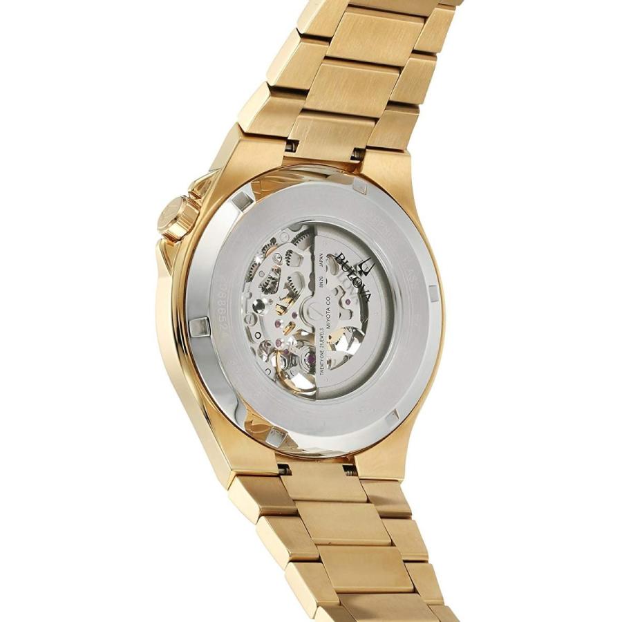 腕時計 ブローバ メンズ 98A178 Bulova Men's Classic Maquina Gold Tone Stainless Steel 3-Hand Automatiの画像