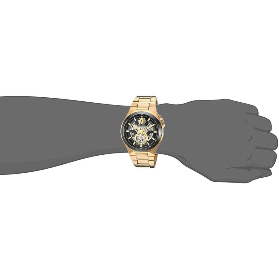 腕時計 ブローバ メンズ 98A178 Bulova Men's Classic Maquina Gold Tone Stainless Steel 3-Hand Automatiの画像