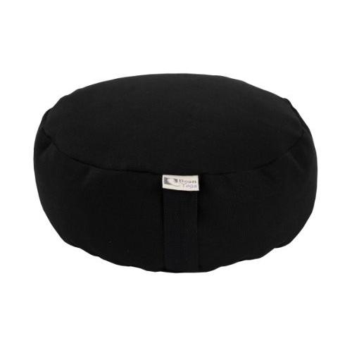 ヨガ フィットネス FBA_20-DHK Bean Products Zafu Meditation Cushion, Round, Hemp Raven - Filled with Orの画像