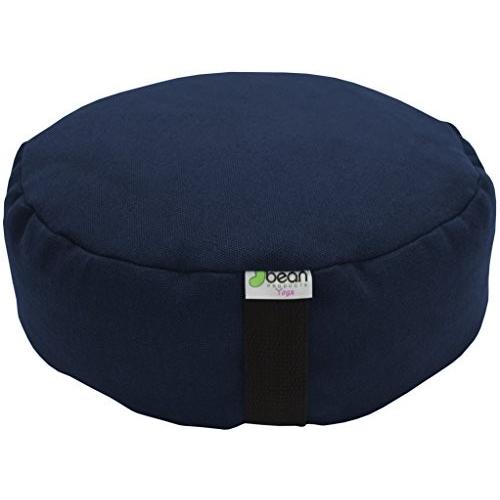 ヨガ フィットネス 20DHBB Bean Products Zafu Meditation Cushion, Round, Hemp Blueberry - Filled with Orの画像