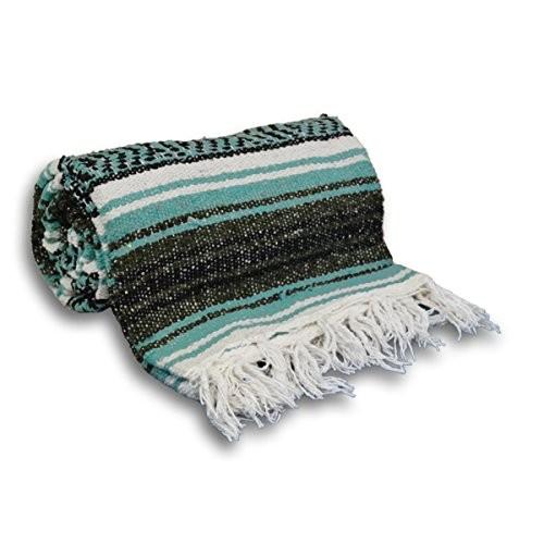 ヨガ フィットネス Y042MEXLGR01 YogaAccessories Traditional Mexican Yoga Blanket - Light Greenの画像