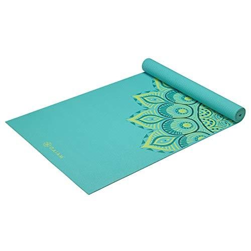 ヨガマット フィットネス 05-62204 Gaiam Yoga Mat Premium Print Extra Thick Non Slip Exercise & Fitne｜maniacs-shop