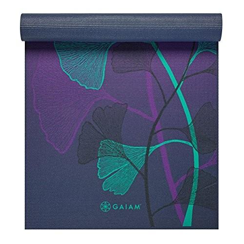 ヨガマット フィットネス 05-62433 Gaiam Yoga Mat Premium Print Extra Thick Non Slip Exercise \u0026 Fitneの画像