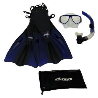 シュノーケリング マリンスポーツ Tilos Silicone Mask, Purge Snorkel, Adjustable Open Heel Snorke