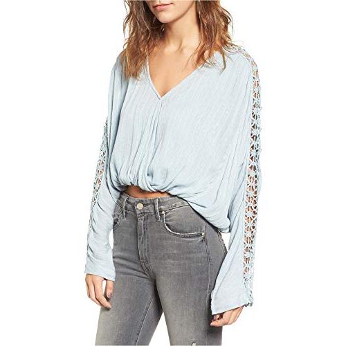 フリーピープル トップス ヘンリー・シャツ OB562892 Free People Womens Runaway Crochet Crop T