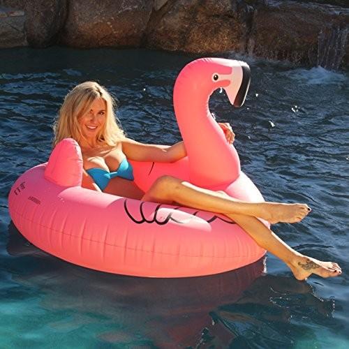 フロート プール 水遊び PT-FLAMINGO-01 GoFloats Flamingo Pool Float Party Tube - Inflatable Rafts, Adの画像