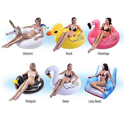 フロート プール 水遊び PT-FLAMINGO-01 GoFloats Flamingo Pool Float Party Tube - Inflatable Rafts, Adの画像