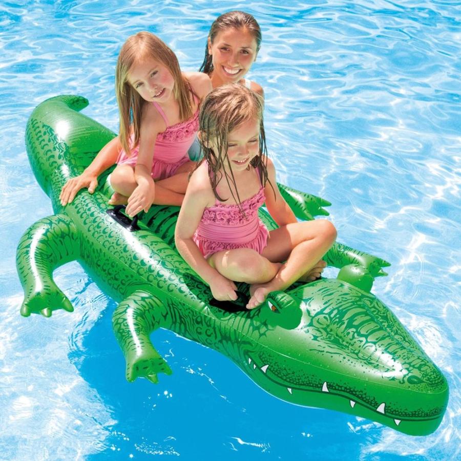 フロート プール 水遊び 58562 INTEX Giant Gator Inflatable Pool Float: Animal Pool Toy For Kids ? 2の画像